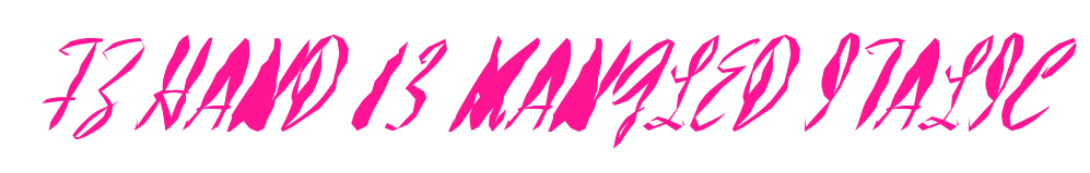 FZ HAND 13 MANGLED ITALIC预览图片