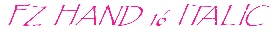 FZ HAND 16 ITALIC