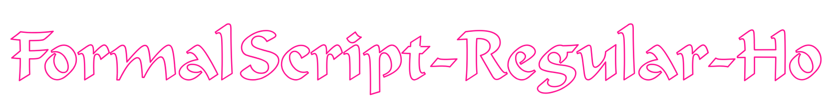 FormalScript-Regular-Ho预览图片