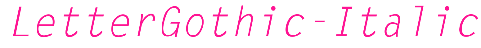 LetterGothic-Italic
