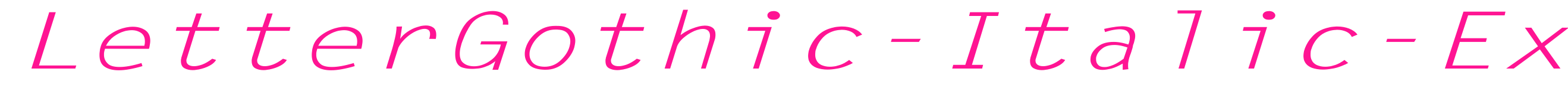 LetterGothic-Italic-Ex预览图片