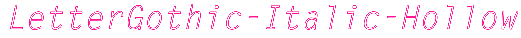 LetterGothic-Italic-Hollow预览图片