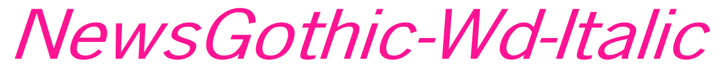 NewsGothic-Wd-Italic预览图片