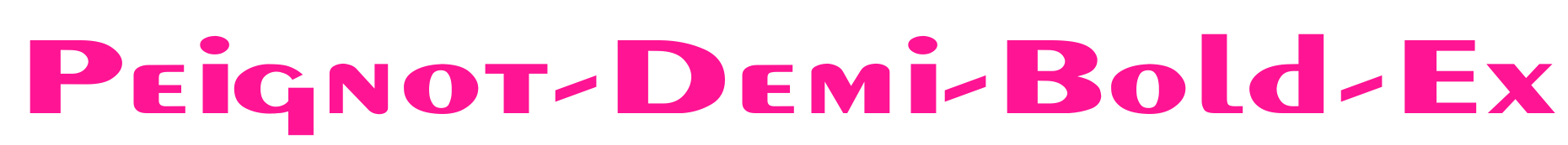 Peignot-Demi-Bold-Ex预览图片