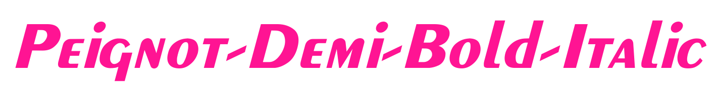 Peignot-Demi-Bold-Italic