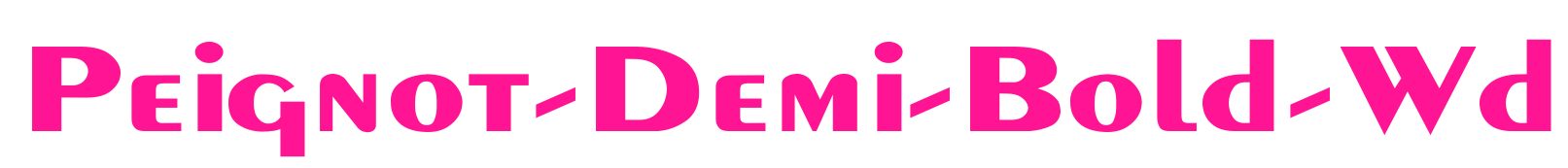 Peignot-Demi-Bold-Wd预览图片