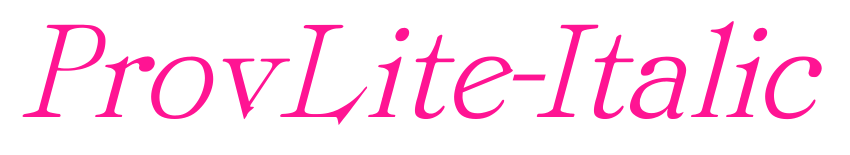 ProvLite-Italic预览图片
