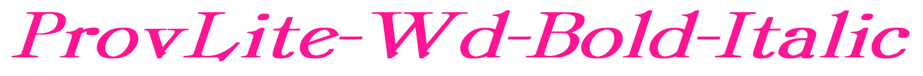 ProvLite-Wd-Bold-Italic预览图片