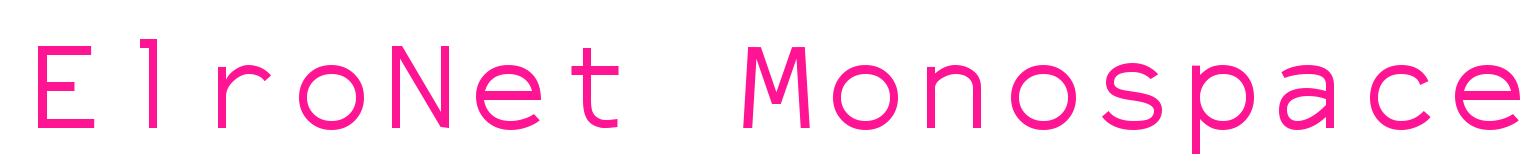 ElroNet Monospace预览图片