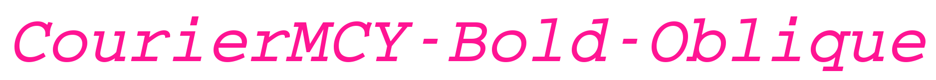 CourierMCY-Bold-Oblique预览图片