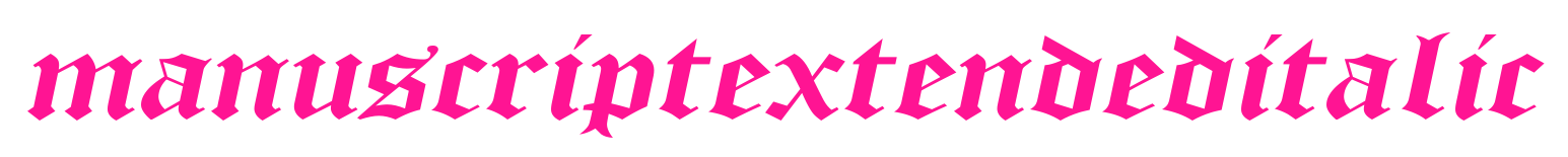 manuscriptextendeditalic预览图片