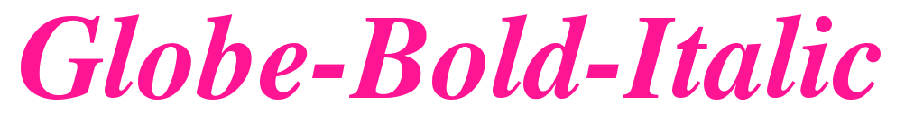 Globe-Bold-Italic预览图片
