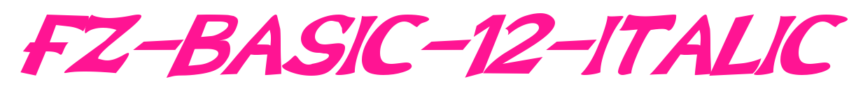 FZ-BASIC-12-ITALIC预览图片
