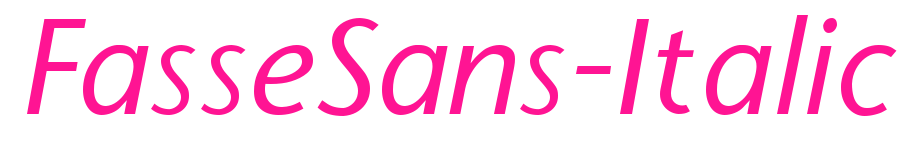 FasseSans-Italic