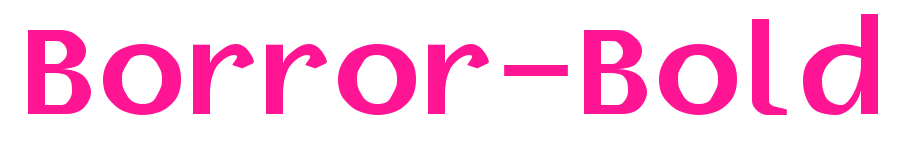 Borror-Bold预览图片