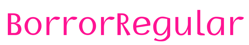 BorrorRegular预览图片