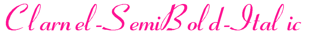 Clarnel-SemiBold-Italic预览图片
