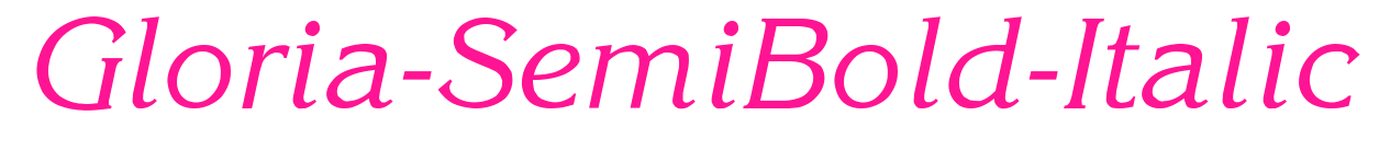 Gloria-SemiBold-Italic