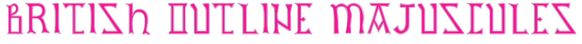 British Outline Majuscules预览图片