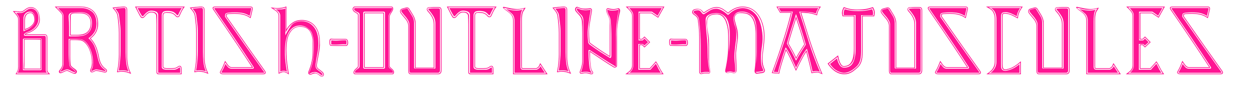 British-Outline-Majuscules预览图片
