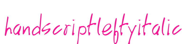 handscriptleftyitalic预览图片