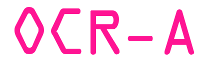 OCR-A预览图片