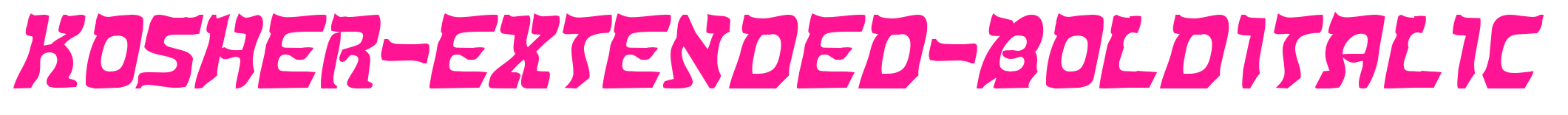 Kosher-Extended-BoldItalic预览图片