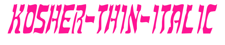 Kosher-Thin-Italic预览图片