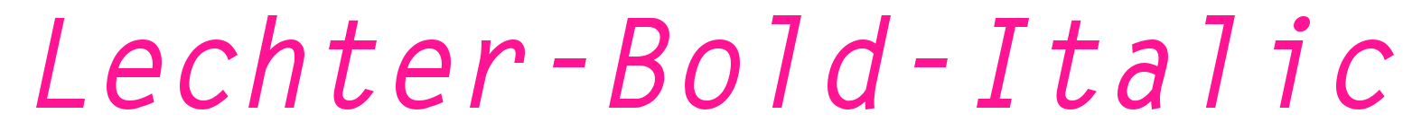 Lechter-Bold-Italic预览图片
