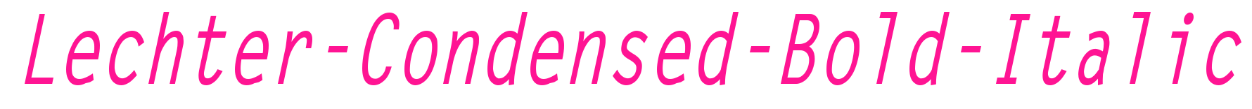 Lechter-Condensed-Bold-Italic预览图片