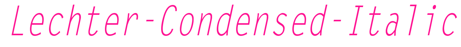 Lechter-Condensed-Italic预览图片