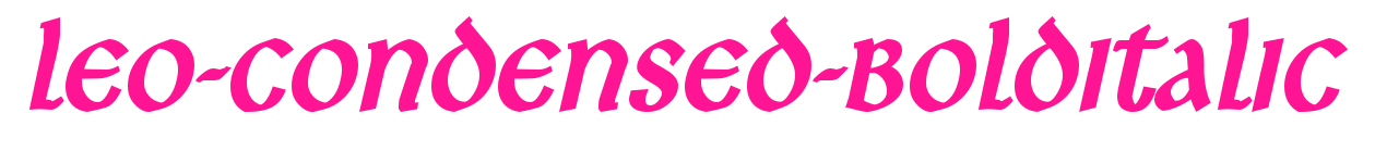 Leo-Condensed-BoldItalic预览图片