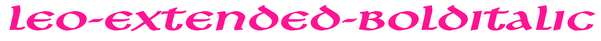 Leo-Extended-BoldItalic预览图片