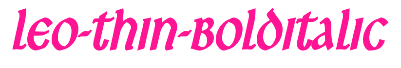 Leo-Thin-BoldItalic预览图片