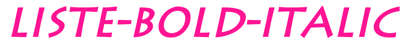 Liste-Bold-Italic预览图片
