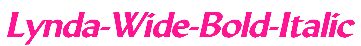Lynda-Wide-Bold-Italic预览图片