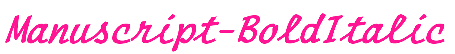Manuscript-BoldItalic预览图片
