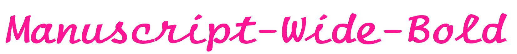 Manuscript-Wide-Bold