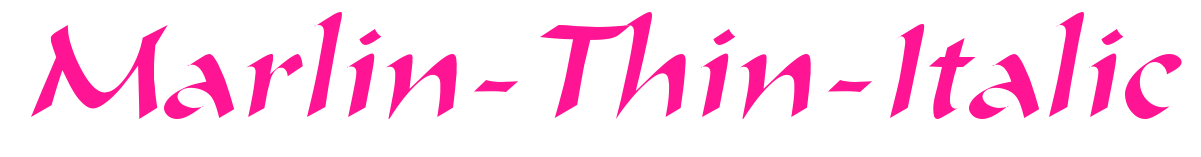 Marlin-Thin-Italic预览图片