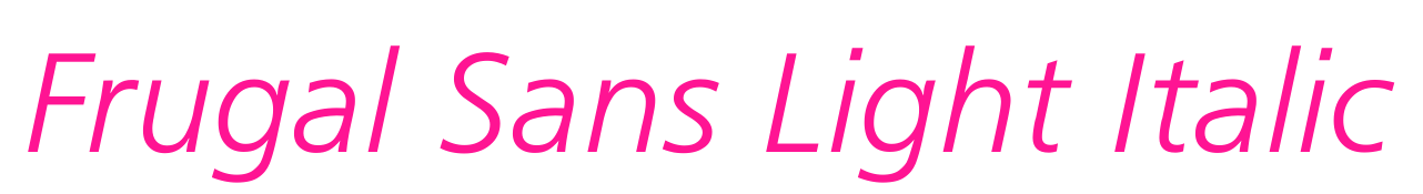 Frugal Sans Light Italic预览图片