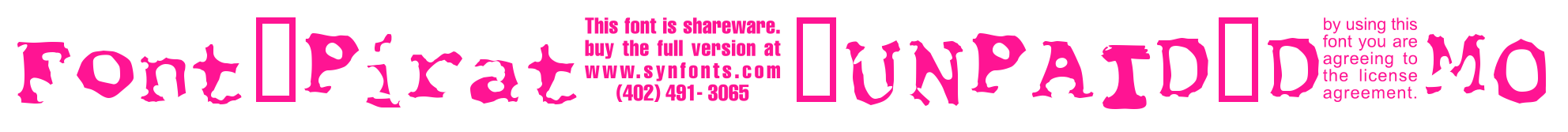 Font-Pirate-UNPAID-DEMO预览图片