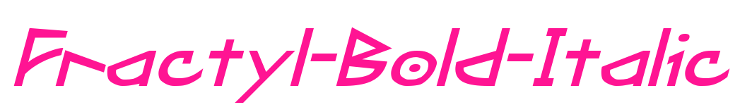 Fractyl-Bold-Italic预览图片