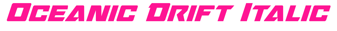 Oceanic Drift Italic预览图片