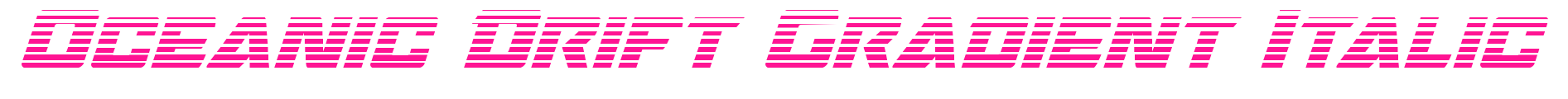 Oceanic Drift Gradient Italic预览图片