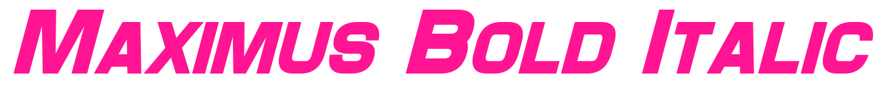 Maximus Bold Italic预览图片
