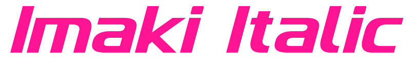 Imaki Italic预览图片