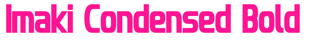 Imaki Condensed Bold