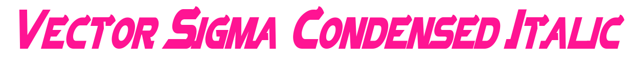 Vector Sigma Condensed Italic预览图片