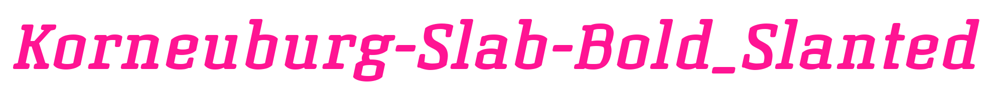 Korneuburg-Slab-Bold_Slanted预览图片