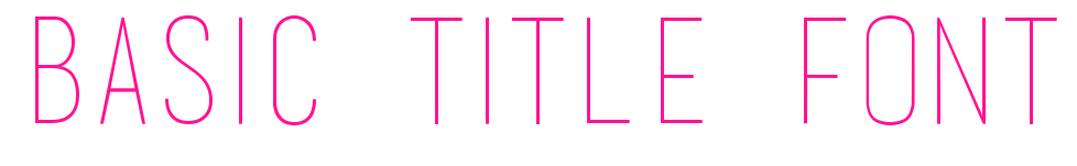 basic title font